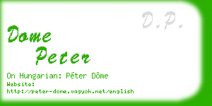 dome peter business card